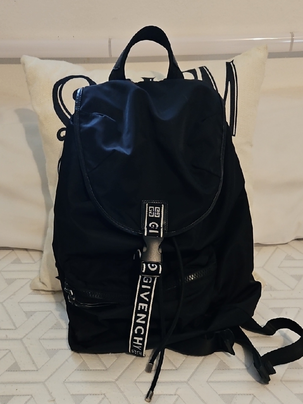 Authentic Givenchy Designer Black Nylon Unisex Backpack - Made In Romania!